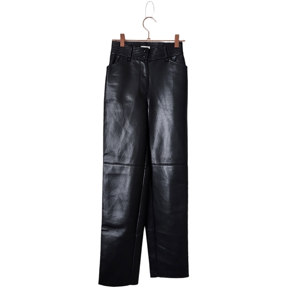 WILFRED x ARITZIA The Melina™ Super High-Rise Pant in black vegan leather 00
